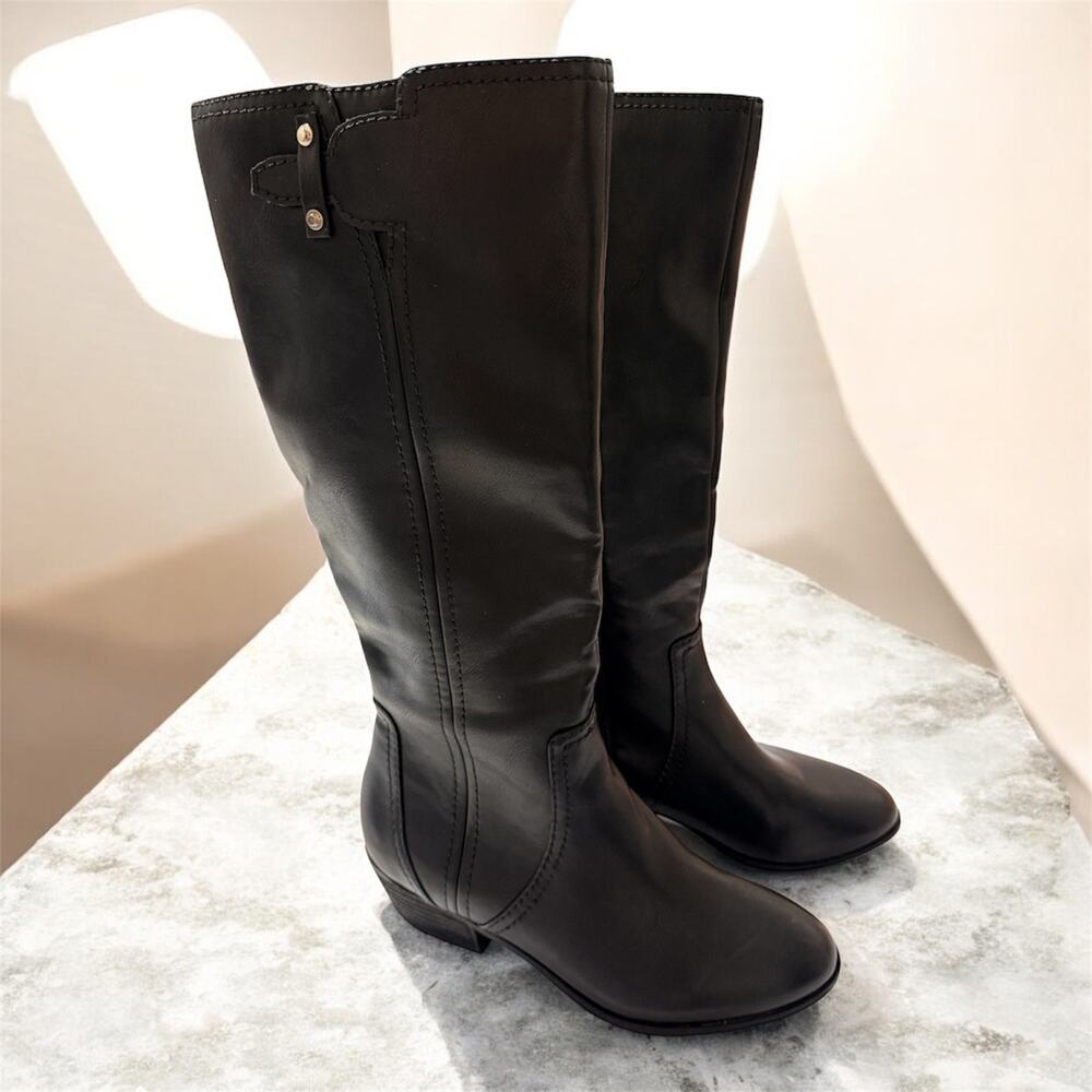 Dr Scholl’s Briliance Women’s Cowboy Tall Boots Size 7 Black New $130